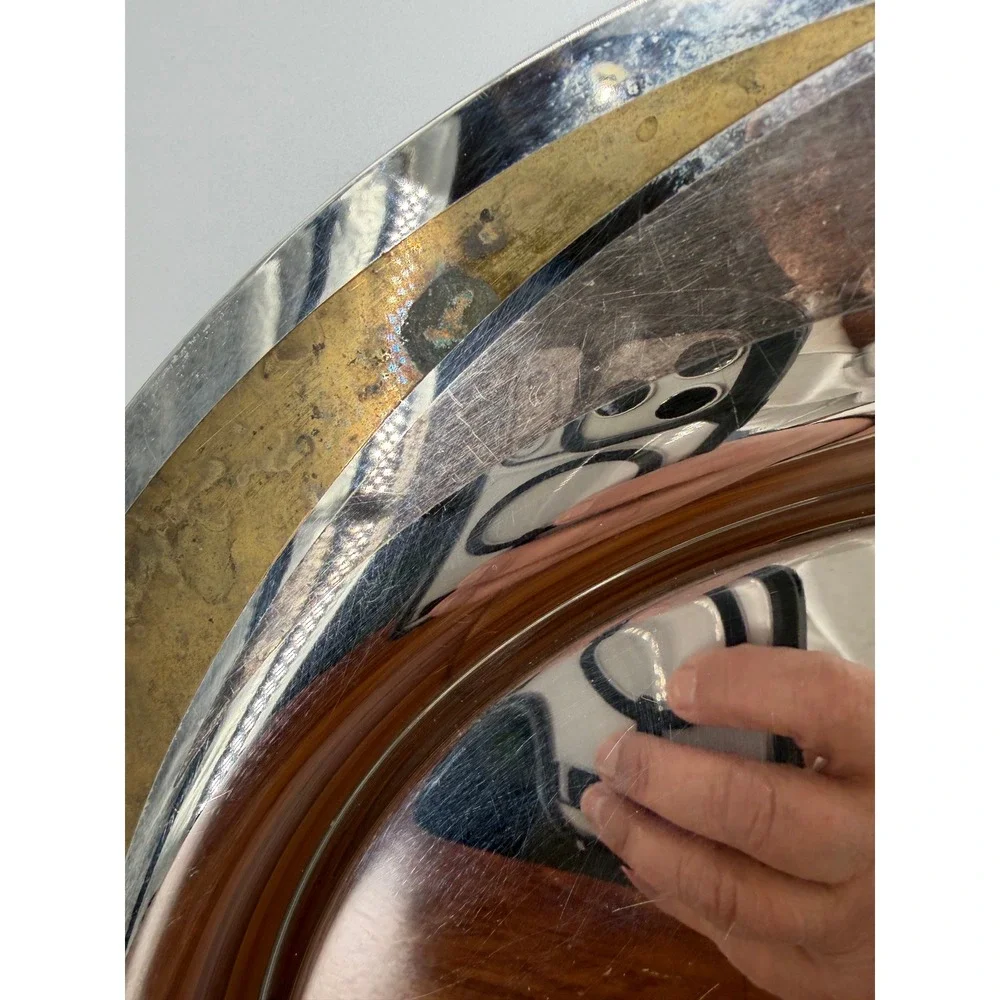 VTG Arthur Krupp 18-10 Stainless Steel Round‎ Serving Tray Berndorf Bear MCM